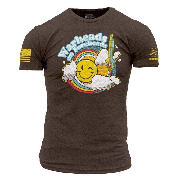 1119 NWT Grunt Style 2022 Warheads On Foreheads T-Shirt - Size XL -  Brown/Print - Picture 1 of 9
